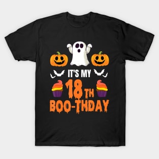 Halloween 18th Birthday Boo thday T-Shirt